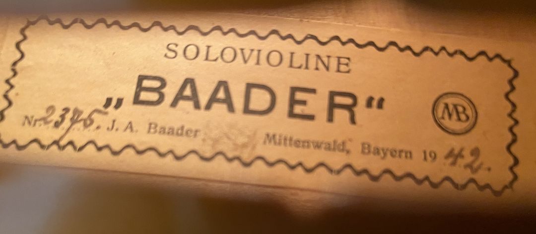 Baader Johann Anton - Mittenwald 1842 - G-856